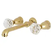 Kingston Brass KS702.KWL Krystal Onyx Wall Mounted Roman Tub - Brass