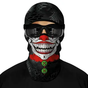 A骷髏毒液冰絲防曬3D頭套騎行嘻哈面罩戶外摩托車全臉防風圍脖男女