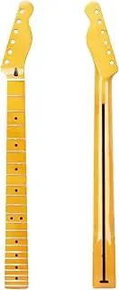 TJSCFY Maple Electric Guitar Neck 6 Strings 22 Frets Diy Replacement Unfinished Paddle Head Jazz Bass Neck for Tc, TL, St Right Hand Guitar Parts