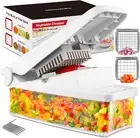 GDL Pro 2-in-1 Vegetable Chopper, Dicer & Slicer with Container - White