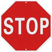 Stop Sign, 12 x 12 Inches（30*30 CM）Octagon Engineer Grade Reflective Sheeting Street Slow Warning Signs, Rust Free Aluminum, Weather Resistant, Durable Ink, UV Protected and Waterproof (Red, 12 x 12 Inches（30*30 CM）)