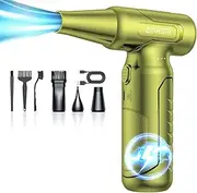 Electric Air Duster - 33,0000 RPM High-Speed Compressed Air Blower Gun, Rechargeable Mini Turbo Jet Fan Cordless for Keyboard, PC, Car, Home & Outdoor Cleaning Dust, Replaces Compressed Air Cans