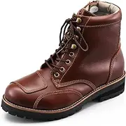 Daytona DS-001/DS-001+ Women's Derby Ride Boots, Thick Sole, Genuine Leather, Cowhide (Full Grain Leather), Shift Pad, Built-in Ankle Pads, Side Zipper, For Motorcycles
