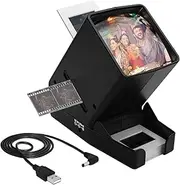 CAMEDAFLX SV-3 35mm Slide & Film Viewer-Slide Viewer with 3X Magnification and LED-Lighted Viewing for 35mm Slides and Film Negatives,USB or Battery Powered.(Include USB Cable)