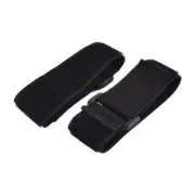 Outdoor Sports Nylon Elastic Backpack Hook Loop Tie Strap Black 3.8 x 30cm 2pcs