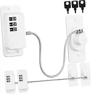 INOOMP 3Pcs Coded Window Lock Childproof Safety Lock for Fridge Freezer Cabinets Adhesive Installation Durable Construction Enhanced Protection Against Accidental
