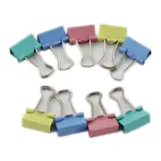 15MM Colorful Metal Binder Clips Paper Clip Office Stationery Binding Supplies 60PCS/Set