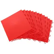 12 Pack Interlocking Floor Tiles Red PVC Non Slip Shower Floor Mat Drainage I...