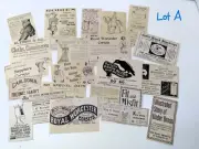FASHION 24pc LOT A Ephemera Paper Pack Junk Journal Vintage Ads Collage Art