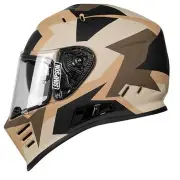 Venom Panzer Tan Brown ECE22.06 Full Face Helmet