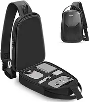 PEKREWS Mini 2 SE Case, Waterproof Hard Carrying Case Portable Travel Drone Sling Bag Backpack Compatible with DJI Mini 4K/ Mini 2/ Mini 2 SE Fly More Combo Accessories, Black