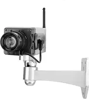 Outdoor Indoor Power Simulation Fake Dummy Camera Security CCTV LED Flashing Light Silver
