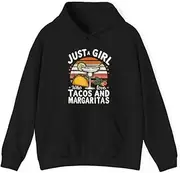 [X.Style] Just A Girl Who Loves Tacos & Margaritas Cinco De Mayo ds038 Hoodie Black S