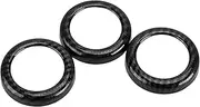 JIUYIN 1 Set Knob Ring Cover Trim,Fit For Nissan, 370Z 2009-2020 Black Carbon Fiber Texture Style ABS A C Air Conditioner Switch Button Dashboard Knob Ring
