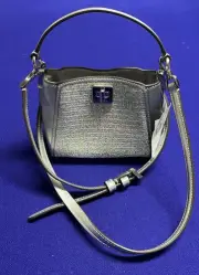 Kate Spade Phoebe Glitter Silver Mini Top Handle Crossbody New