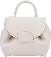 [AIZHIYI] Women Vintage Leather Handbag Solid Color PU Leather Shoulder Bag Adjustable Strap Top Handle Satchel Square Bags