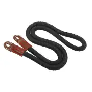 Camera Shoulder Strap, Cotton Soft Cord Rope Holder with Mounting Ring, Black