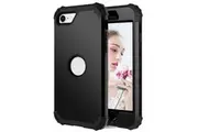 For iPhone SE 5G (2022), SE (2020) Case, Protective Cover, Black