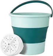 Portable Mini Washing Machine, Mini Portable Washing Machine for Apartment Laundry Foldable Small Turbine Washer for Underwear Personal Automatic Clothes Washer Tub for Camping RV Travel