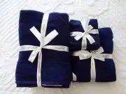 *ONKAPARINGA* LUXURIOUS NAVY "HAVEN" SOFT COTTON 10-PEICE TOWEL SET - NEW!!