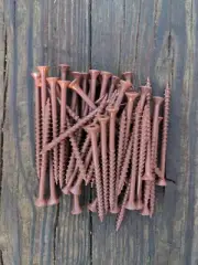 #10 X 3in Red Decking Plus Star Flat Head 50 Exterior Deck Screws Hillma