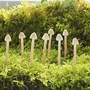 8-Pack Handmade Clay Mushrooms - Mini Fake Mushrooms for DIY Miniature Landscapes & Fairy Gardens - Desktop Ornaments & Christmas Decorations