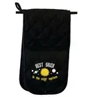 Skiing Pm Best Skier In The Solar System - Mitt Oven Gloves Kitchen BBQ Mitts