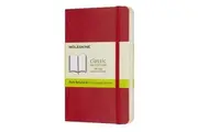 Moleskine Classic Soft Cover Writing Notebook Journal Plain Scarlet Red Pocket