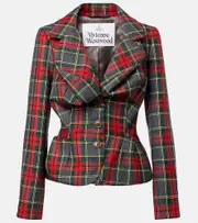 [Vivienne Westwood] Vivienne Westwood Tartan wool blazer AU 10 red