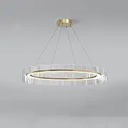 CJLWSLCO Simple Creative Chandelier Wave Round Acrylic Pendant LED Tri-Color Light Restaurant Hanging Lamp Hotel Lobby Living Room Chandelier Light Luxury Clothing Store Lighting Fixture Indoor Adjust