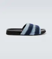 [Marni] Marni Fussbett striped slides AU 7 blue