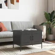 Coffee Table Black 68x50x50.5 cm Steel vidaXL
