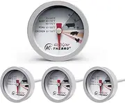 [KT THERMO] Steak Button Thermometer, Poultry Meat Thermometer, Instant Read Food Stainless Steel Dial Thermometers, Grill Mates Barbecue BBQ Tools, Grilling and Baking Steak Thermometers, Set of 4