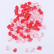 VIEVRE Gemstones for Children, Pack of 100 Diamonds Children Red/Pink, Children's Decorative Stones, Small Gemstones, Children's Birthday, Crystals Children, Glitter Stones for Decoration, Wedding, Table Decoration