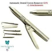 Dental Crown Remover Gun Automatic with Five Attachments Removal Restorations