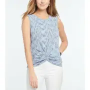 NIC + ZOE NEW $98 Daytrip Twist Sleeveless Sweater Tank in Light Sky XL