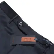 Zanella NWT Dress Pants Size 33 US Curtis In Blue Subtle Pattern 100% Wool