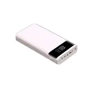 Dual USB Port LED Light Digital Display Fast Charging Power Bank Kits For iPhone 8Plus XS 11 Pro Huawei P30 Pro Mate 30 5G Oneplus 7T Pro WHITE COLOR