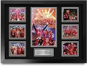HWC Trading FR A2 Liverpool Premier League Champions 2019/2020 Gifts Deluxe Printed Signed Autograph Picture for Football Fans and Supporters - A2 Framed