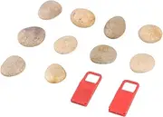 HAPINARY Diy Drawing Stones Set for Boys and Girls 10 Hand-painted Rocks Bracket Natural Pebbles for Creative Projects Home School Decor