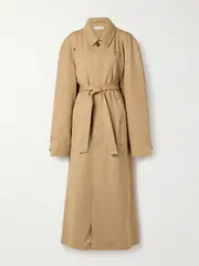 [Marie Adam-Leenaerdt] Marie Adam-Leenaerdt - Double-breasted Wool-twill Trench Coat - Tan - FR 40 FR 40 Brown