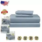 Sumptuous 1000 Thread Count Egyptian Cotton Bedding Set - Full Size, French Blue