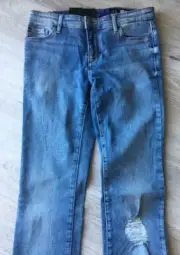 $120 Armani Exchange Women's J02 Super Skinny Low Rise Indigo Blue Size 27 R