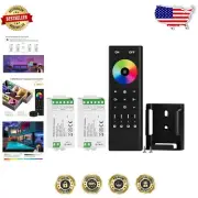 Adjustable RGB Color Temperature Remote & 2 Tuya Controllers for LED Strips