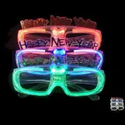 LED Sunglasses Goggles Light Up Shades Flashing Rave Glasses Party Blinds Glowing Toys 28 RED
