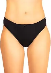 [Haute pression] Women's Iris Medium Flow Brazilian Menstrual Panties Size 38 Underwear, Black, UK 10, Black, 38