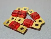 5PCS 50A Red Gold Plated ANS Midi Fuses 32V Bolt On Fuse 50 AMP