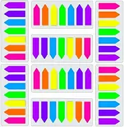 Sticky Notes Flags 1120 Pcs, 7 Color Index Tabs Index Flag Bright Colors Page Index Stickers Translucent Page Makers for Page Bookmarks (Arrows)