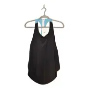 FABLETICS NEW $65 Eco-Conscious Built-In Bra Tank Black Blue Large