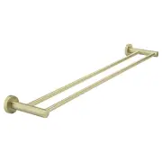 Round Double Towel Rail 600mm, PVD Tiger Bronze